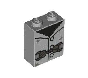 LEGO Gris pierre moyen Brique 1 x 2 x 2 avec Buttons avec porte-goujon intérieur (3245 / 33503)