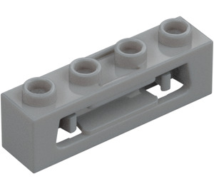 LEGO Střední kamenná šedá Kostka 1 X 4 Disk Shooter Projectile Launcher (16968 / 63783)