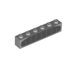 LEGO Medium stengrå Klods 1 x 6 med Aston Martin DB5 Grille (3009 / 100675)