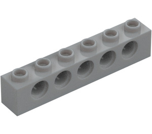 LEGO Medium Stone Gray Brick 1 x 6 with Holes (3894)