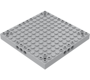 LEGO Medium steingrå Kloss 12 x 12 med Stift og Aksel Hull (52040)