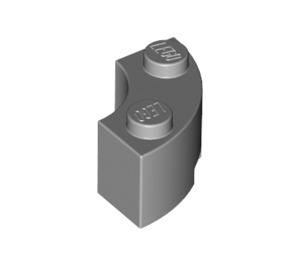 LEGO Grigio pietra medio Mattoncino 2 x 2 Rotondo Angolo con intaglio per bottoncino e lato inferiore cavo (3063 / 45417)