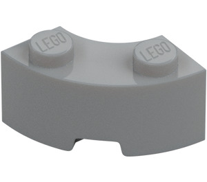 LEGO Grigio pietra medio Mattoncino 2 x 2 Rotondo Angolo con intaglio per bottoncino e lato inferiore rinforzato (85080)