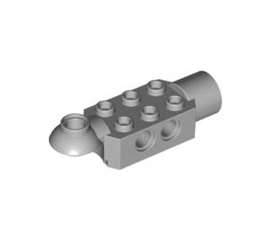 LEGO Medium Stone Gray Brick 2 x 3 with Horizontal Hinge and Socket (47454)