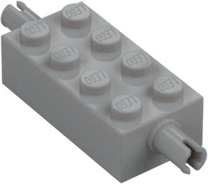 LEGO Medium Stone Gray Brick 2 x 4 with Pins (6249 / 65155)