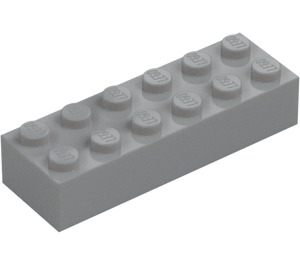 LEGO Střední kamenná šedá Kostka 2 x 6 (2456 / 44237)