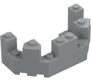 LEGO Gris Pierre Moyen Brique 4 x 8 x 2.3 Turret Haut (6066)