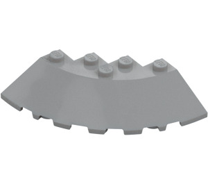 LEGO Medium Stone Gray Brick 6 x 6 Round (25°) Corner (95188)