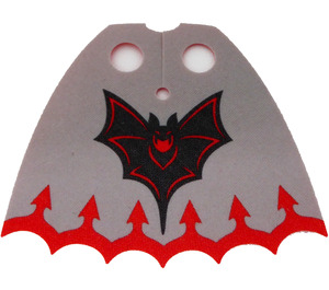 LEGO Medium Stone Gray Cape with Points and Bat (Vampire Knight)