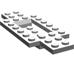 LEGO Gris pierre moyen Auto Base 10 x 4 x 2/3 avec 4 x 2 Centre Well (30029)