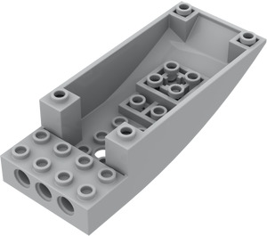 LEGO Medium Stone Gray Cockpit Bottom 4 x 10 x 2 (47846)