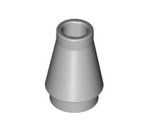 LEGO Medium Stone Gray Cone 1 x 1 without Top Groove (4589 / 6188)