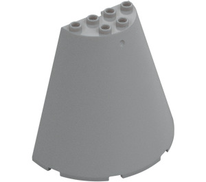 LEGO Medium Stone Gray Cone 8 x 4 x 6 Half (47543 / 48310)