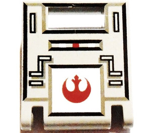 LEGO Medium Steengrijs Container Doos 2 x 2 x 2 Deur met Sleuf met Star Wars Rebel logo (4346)