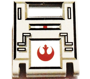 LEGO Grigio pietra medio Contenitore Scatola 2 x 2 x 2 Porta con Fessura con Star Wars Rebel logo (4346 / 83713)