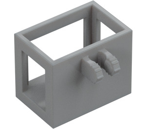 LEGO Medium Stone Gray Crane Basket 3 x 2 x 2 with Locking Hinge (51858 / 53030)