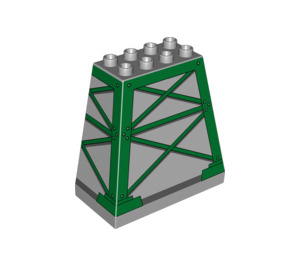 LEGO Medium Stone Gray Cranky Base 3 x 6 x 5 (54011)