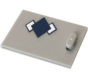 LEGO Medium Stone Gray Cupboard 2 x 3 x 2 Door with Argyle Sticker (4533)