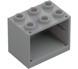 LEGO Medium Stone Gray Cupboard 2 x 3 x 2 with Recessed Studs (92410)