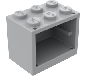 LEGO Medium stengrå Skab 2 x 3 x 2 med solide knops (4532)