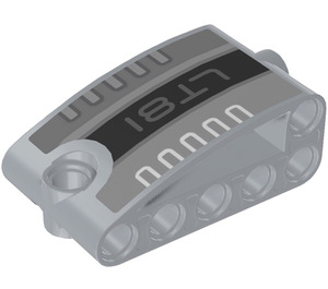 LEGO Medium Stone Gray Curved Panel 5 x 3 x 2 Beam with ‘LT81’ (Right) Sticker (80285)