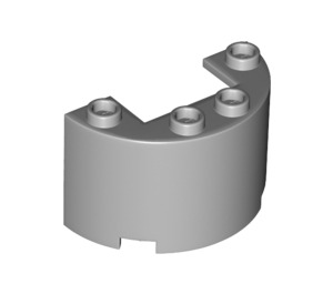 LEGO Mittleres Steingrau Zylinder 2 x 4 x 2 Hälfte (24593 / 35402)