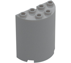 LEGO Medium Stone Gray Cylinder 2 x 4 x 4 Half (6218 / 20430)