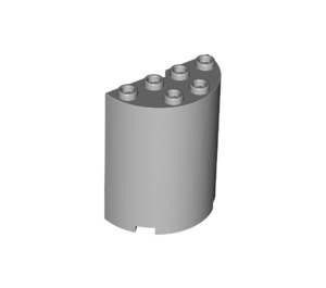 LEGO Mittleres Steingrau Zylinder 2 x 4 x 4 Hälfte (6218 / 20430)
