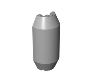 LEGO Medium Stone Gray Cylinder  3 x 6 x 10 Half (92591)