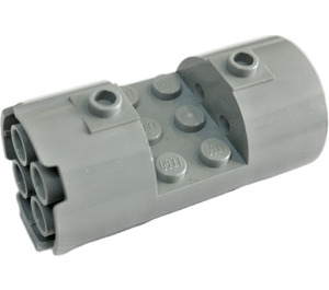 LEGO Średni kamienny szary Cylinder 3 x 6 x 2.7 Poziomy Solidne wypustki środkowe (93168)