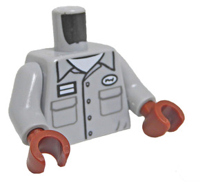 LEGO Medium Stone Gray Darryl Philbin Minifig Torso (973 / 76382)