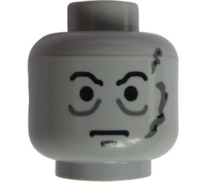 LEGO Medium Stone Gray Darth Vader Head with Eyebrows (Safety Stud) (3626)