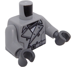 LEGO Medium Stone Gray Detective Zane Torso (973 / 76382)