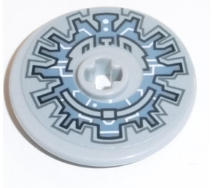 LEGO Medium Stone Gray Disk 3 x 3 with SW Millennium Falcon Hyperdrive Sticker (2723)