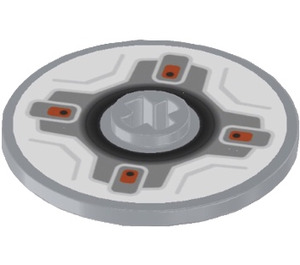 LEGO Medium Stone Gray Disk 3 x 3 with Wheel Hub Sticker (2723)