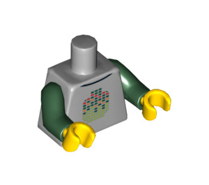 LEGO Medium steengrijs DJ Torso (973 / 88585)