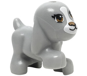 LEGO Grigio pietra medio Cane (Walking) con Bianco e Marrone Occhi (19671)