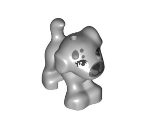 LEGO Mittleres Steingrau Hund mit Dark Stone Grau Spots (84042)