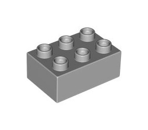 LEGO Gris pierre moyen Duplo Brique 2 x 3 (87084)
