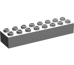 LEGO Mittleres Steingrau Duplo Backstein 2 x 8 (4199)