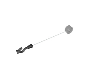 LEGO Medium Stone Gray Duplo Drum with String and Black Hook long hook (14013)