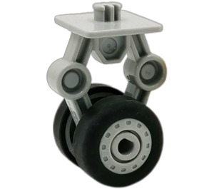 LEGO Medium Stone Gray Duplo Landing Gear with 2 Wheels (62685)