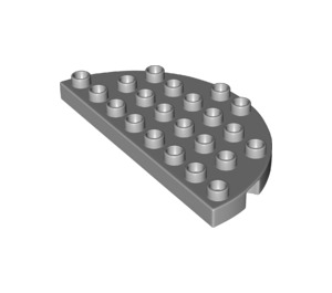 LEGO Gris pierre moyen Duplo assiette 8 x 4 Semicircle (29304)