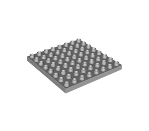 LEGO Gris pierre moyen Duplo assiette 8 x 8 (51262 / 74965)