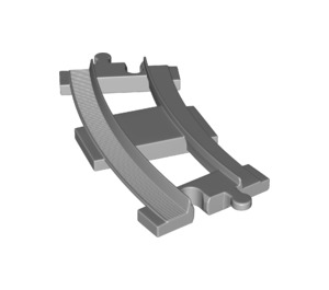 LEGO Medium Stone Gray Duplo Rail Curved (6378)