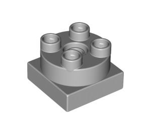 LEGO Medium Stone Gray Duplo Turn Brick 2 x 2 (10888)