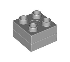 LEGO Medium Stone Gray Duplo Turn Brick 2 x 2 (44538 / 44734)