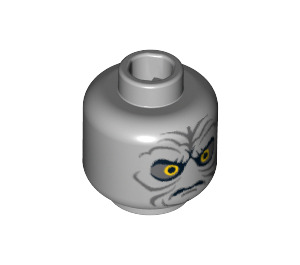 LEGO Medium Stone Gray Emperor Palpatine Head (Recessed Solid Stud) (10262 / 64070)