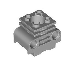 LEGO Mittleres Steingrau Motor Zylinder mit Schlitzen in der Seite (2850 / 32061)