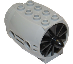 LEGO Mittleres Steingrau Motor mit Schwarz Center